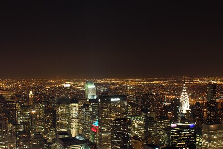Long exposure new york city skyline manhattan photo