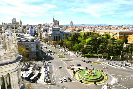 Bank of spain city perspective photo