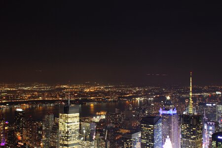 Long exposure new york city skyline manhattan photo