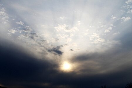 Sunrise blue clouds sky photo