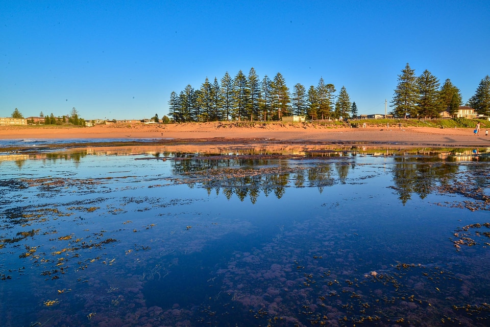 Australia beach reflection