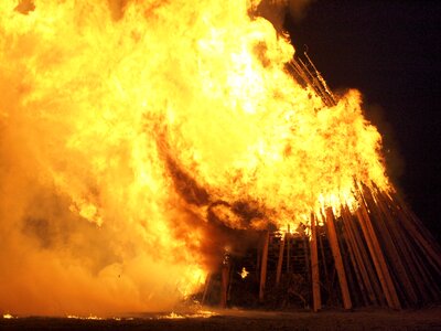 Yellow flame blaze
