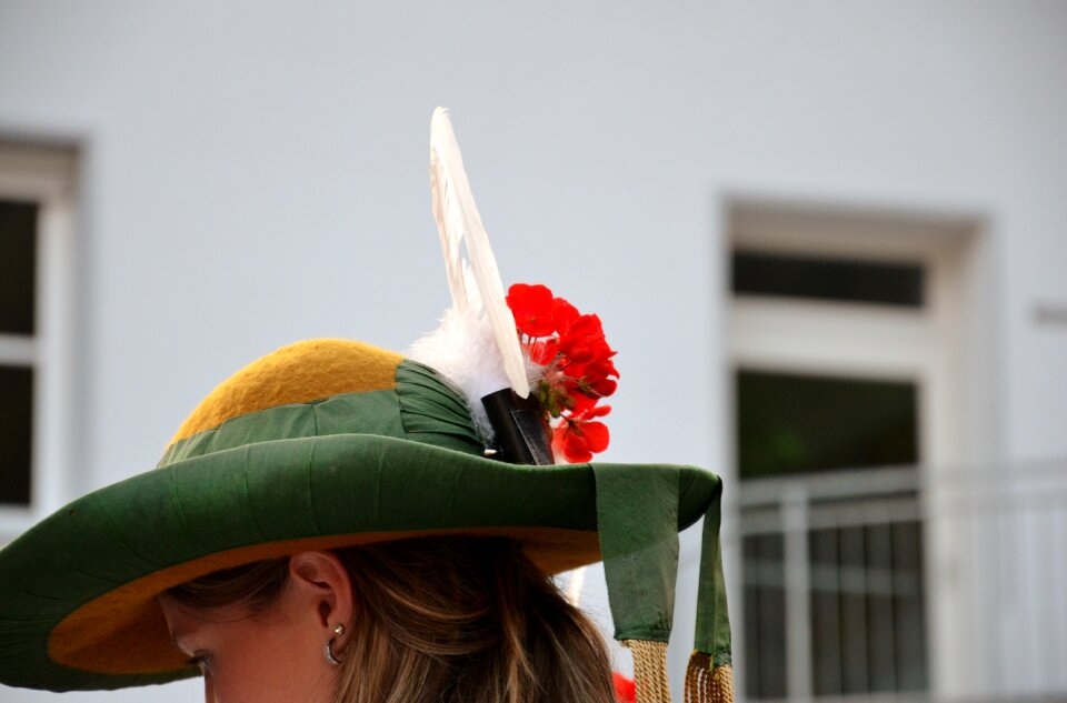 Austria hat flowers