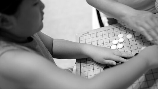 Play chess backgammon pieces photo