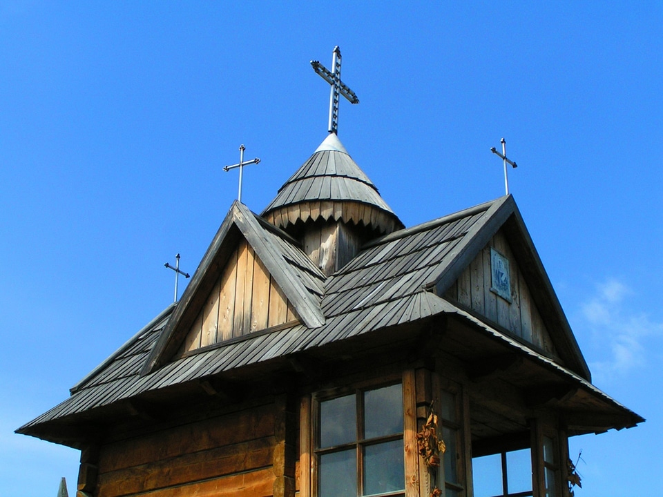 Crucifix architecture wooden