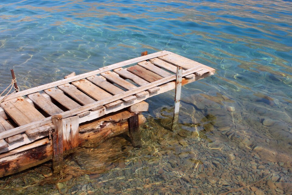 Mediterranean pier water photo