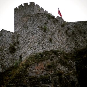 Castle ruins landscape flag