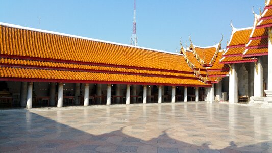 Monastery blue sky