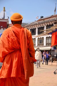 Nepal monk stupa photo