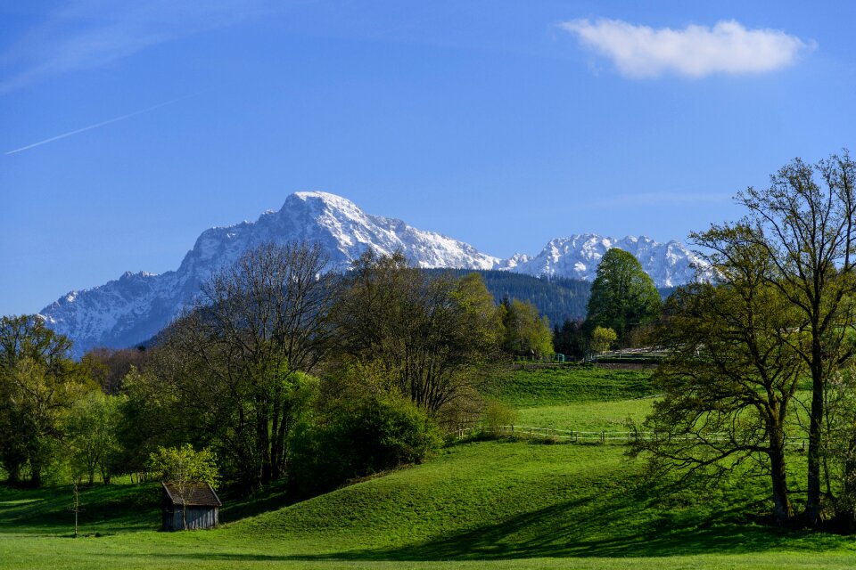 Landscape meadow berchtesgadener land