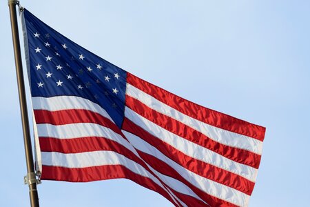 Flag waving photo