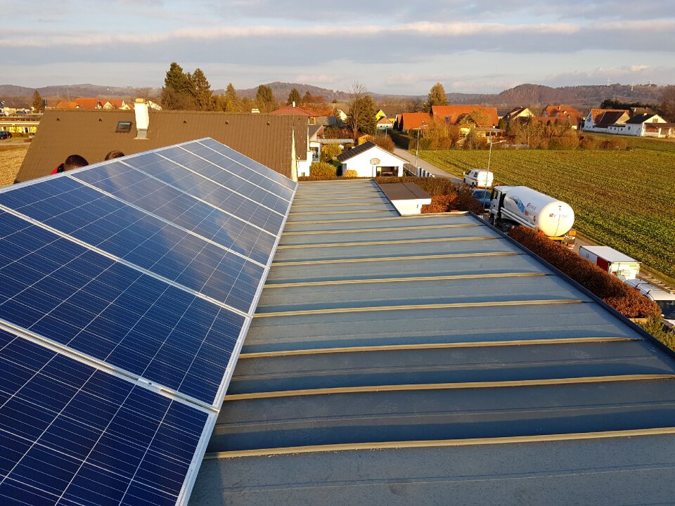 Photovoltaic roof panorama