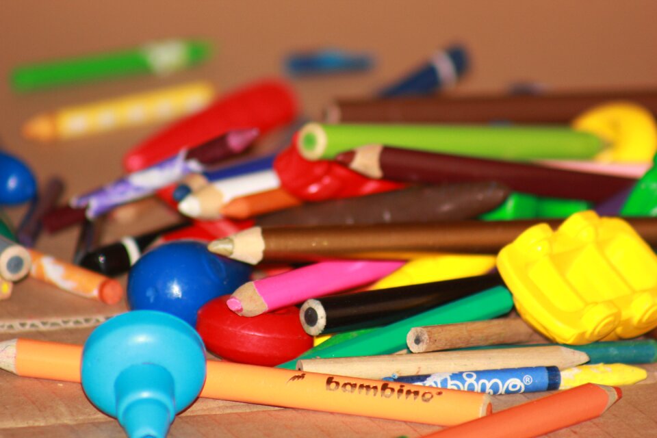 Crayons draw painting