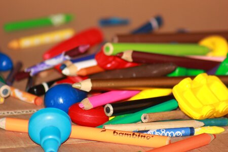 Crayons draw painting