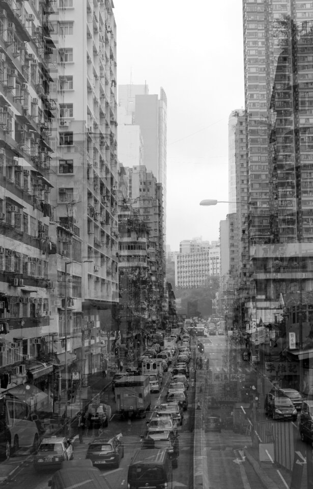 Buildings around 1960's hong kong