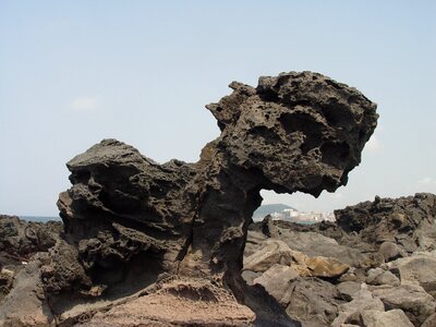 Jeju island rock beach