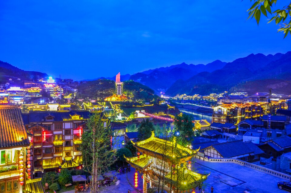 Night view serenity maotai town
