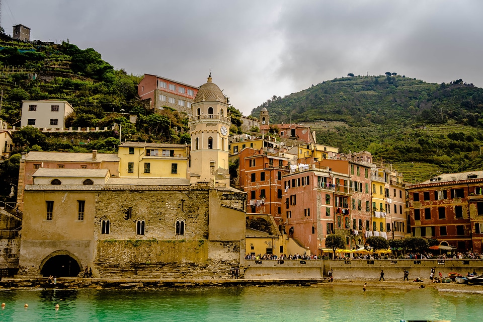 Amalfi coast buildings scenic