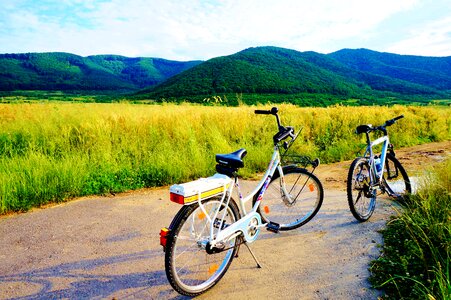 Cycling countryside mountain photo