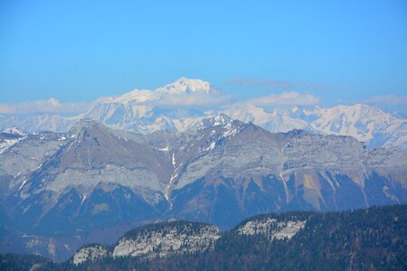 Landscape spring chain of the alps needles photo