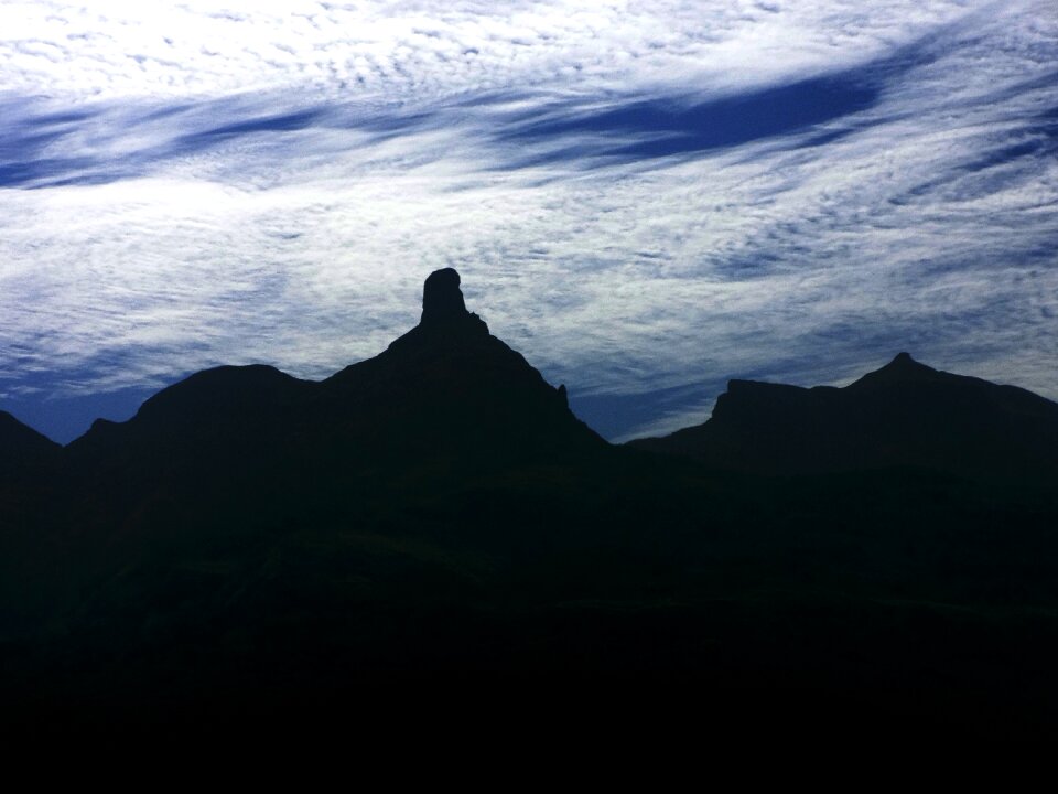 Silhouette landscape rough
