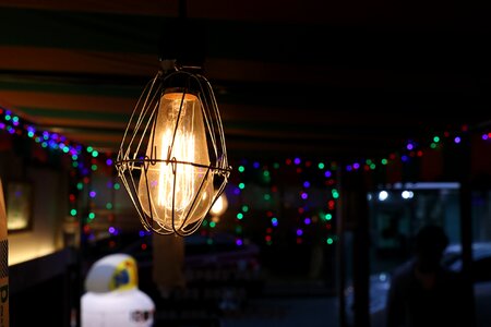 Indoor atmosphere cafe lighting photo