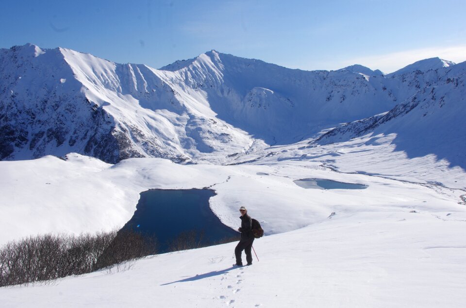 Winter journey landscape