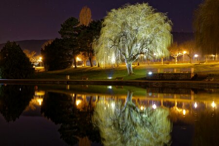 Light night lake photo