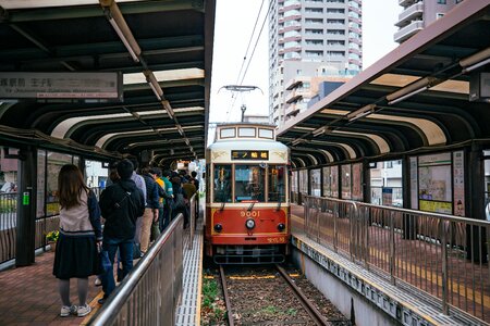 Light rail tram japan photo