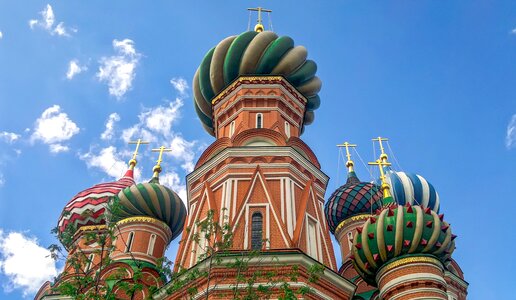 Red square architecture dome