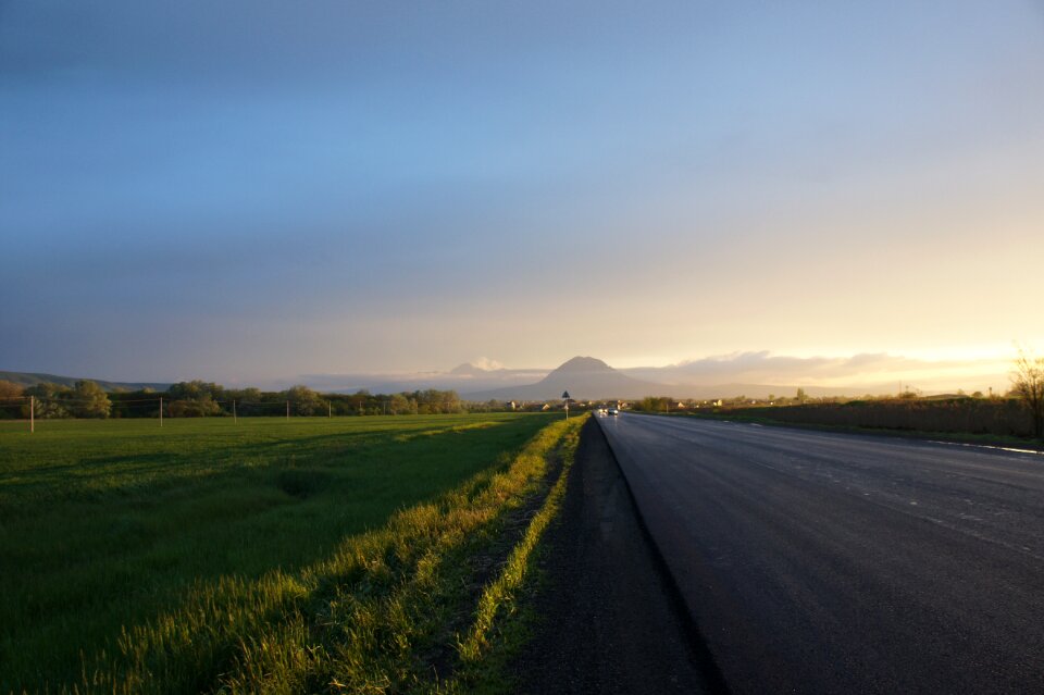 Sun spring landscape evening