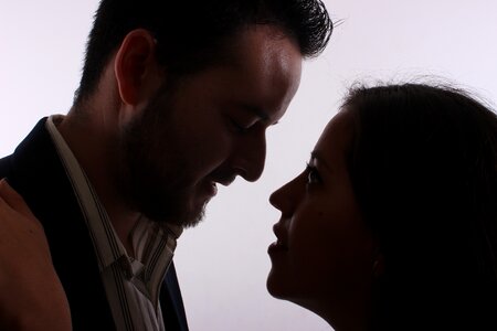 Couple romantic wedding