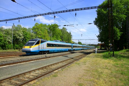 Train to prague gleise railway station photo