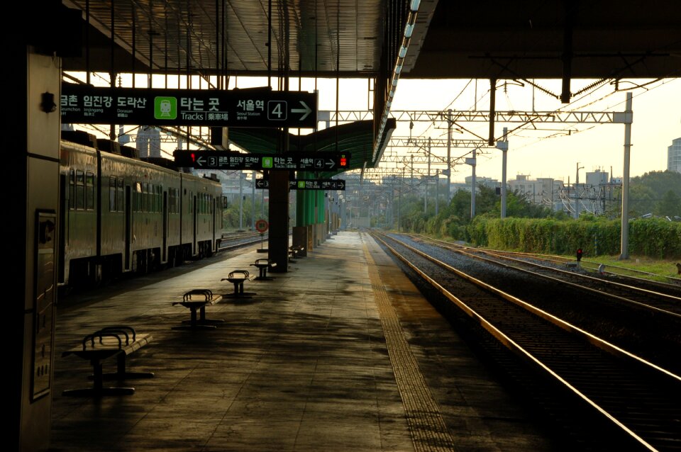 Train station travel landscape