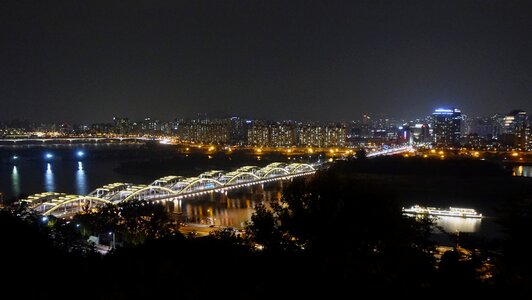 Hangang bridge bridge night photography photo