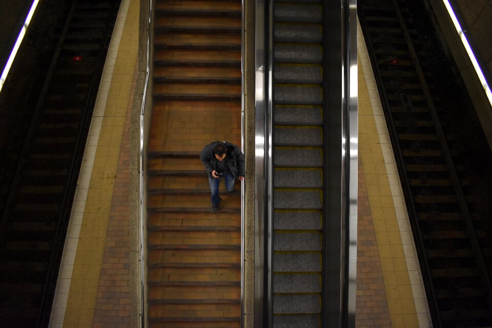 Stairs walking metro