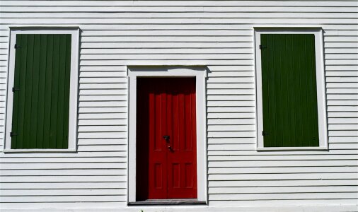 Green window church wooden photo