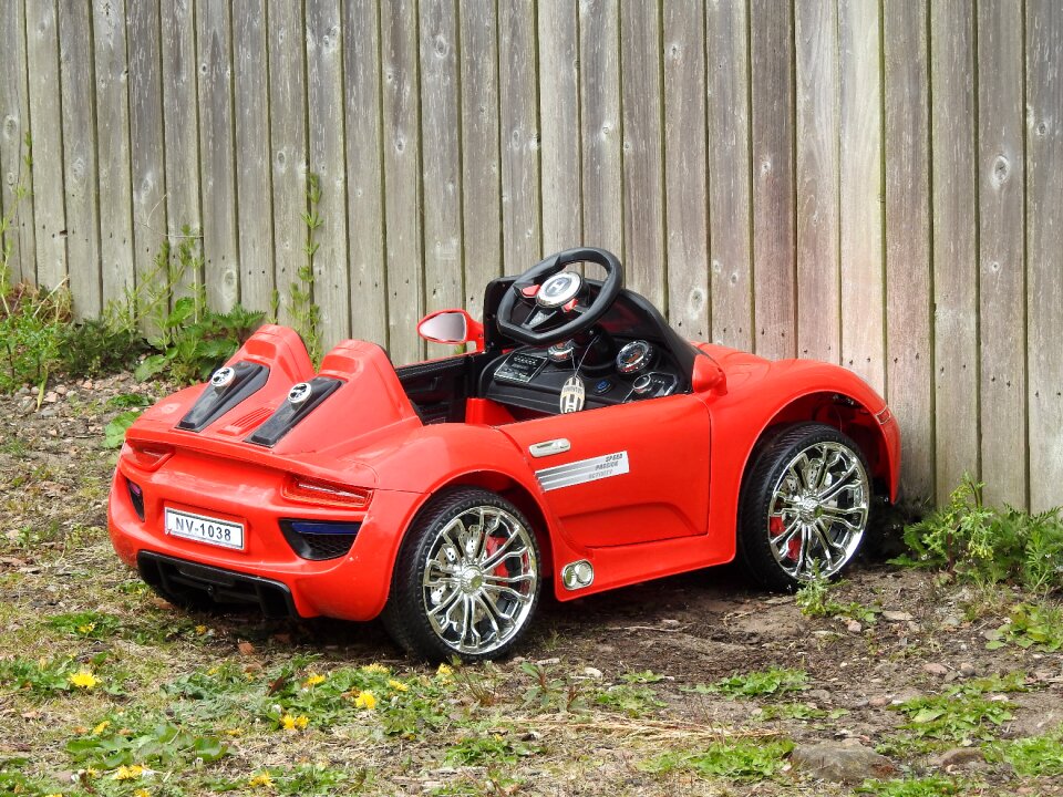 Red car childs toy play