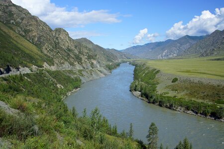 Siberia mountain river water