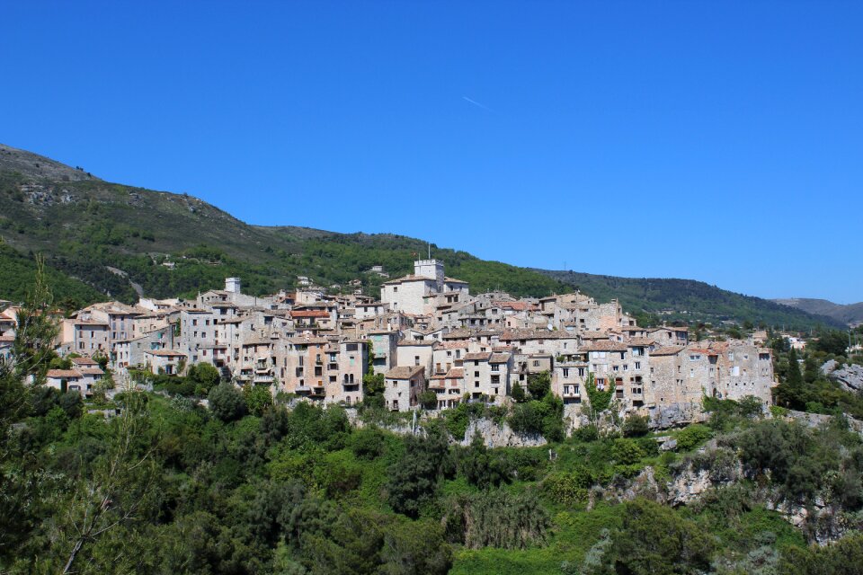 Medieval blue sky mountain