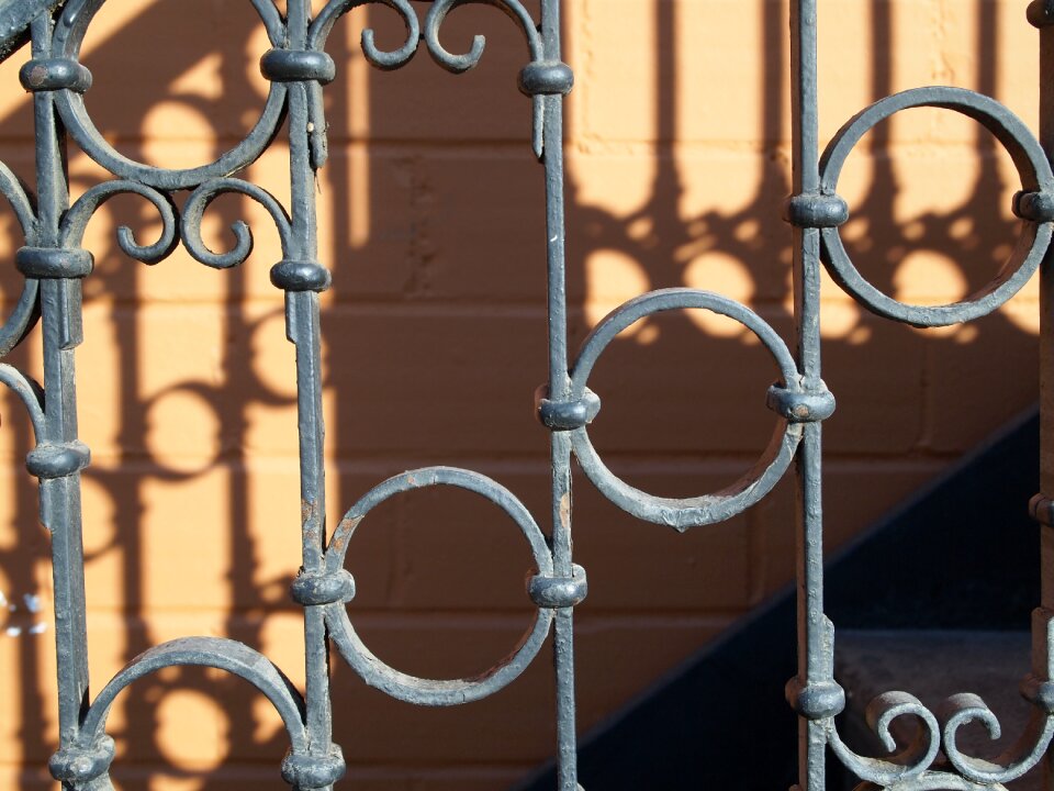 Metallic railing stairs
