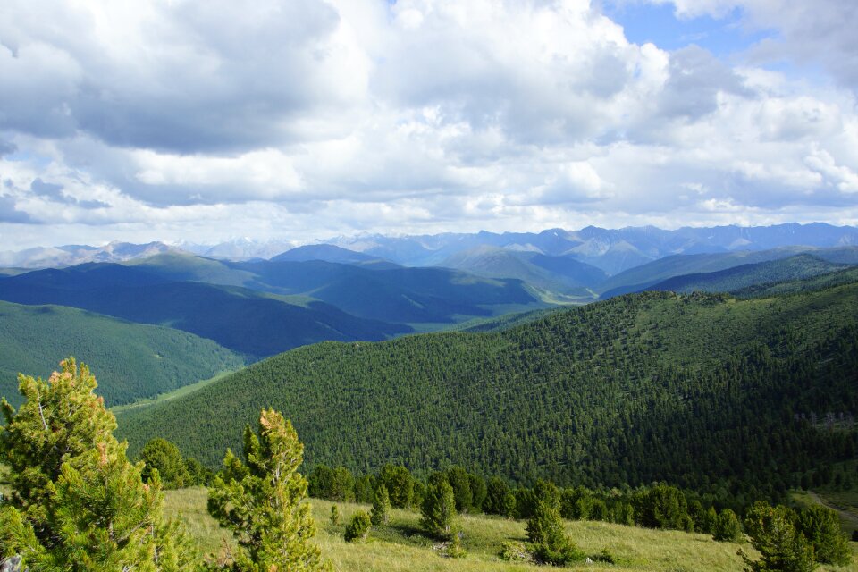 Nature mountain altai clouds photo