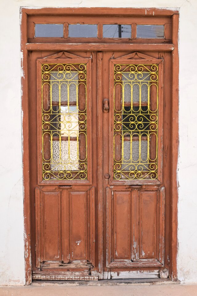 Aged weathered old door