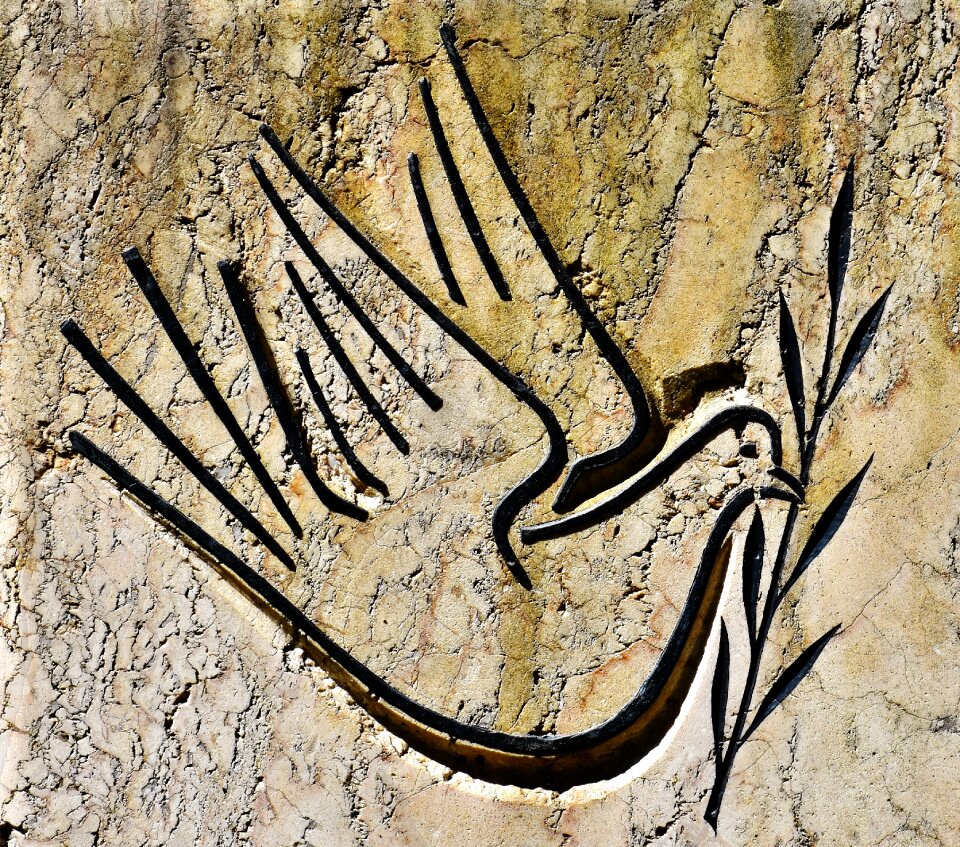 Abstract stone wall peace