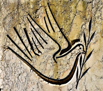 Abstract stone wall peace
