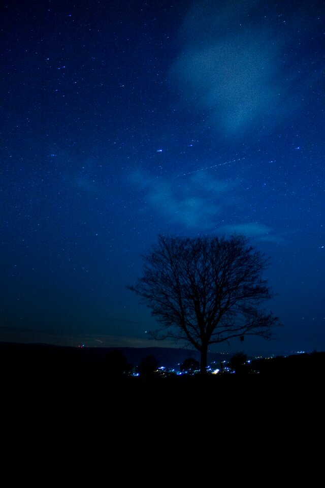 Night sky starry sky long exposure