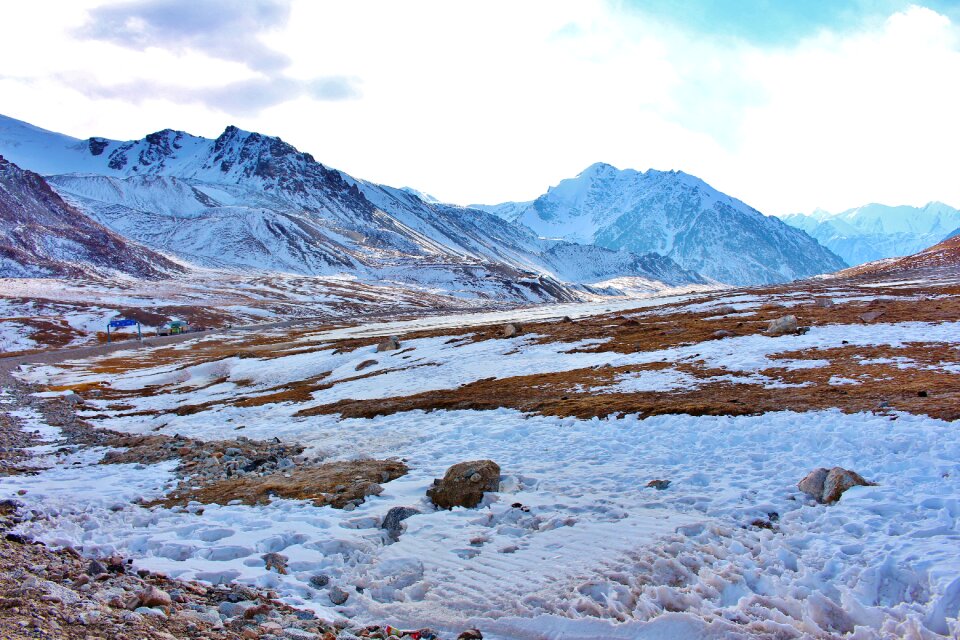 Mountain glacier rock