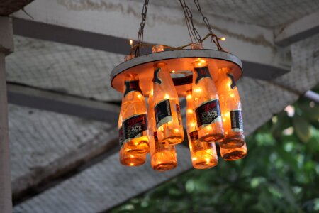 Golden hanging lights