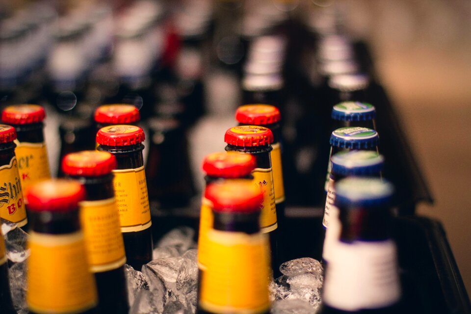 Glass beverage alcohol