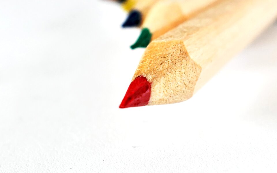 Pens colour pencils colorful